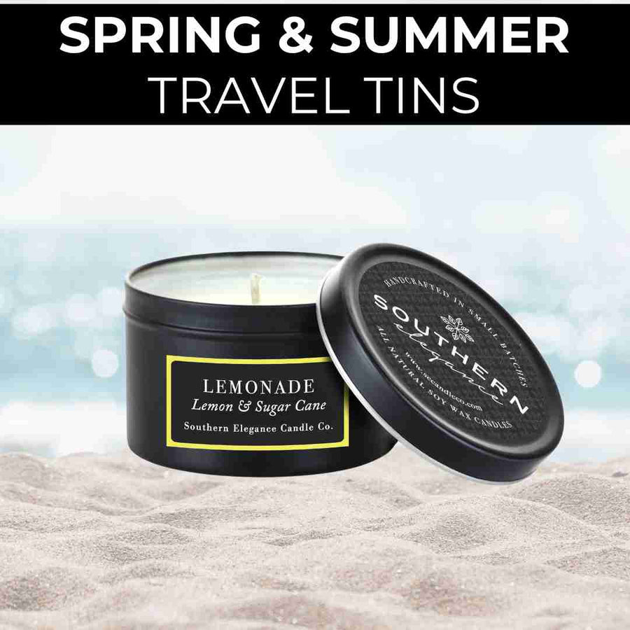 6 oz Black Travel Tin: Spring and Summer Candle