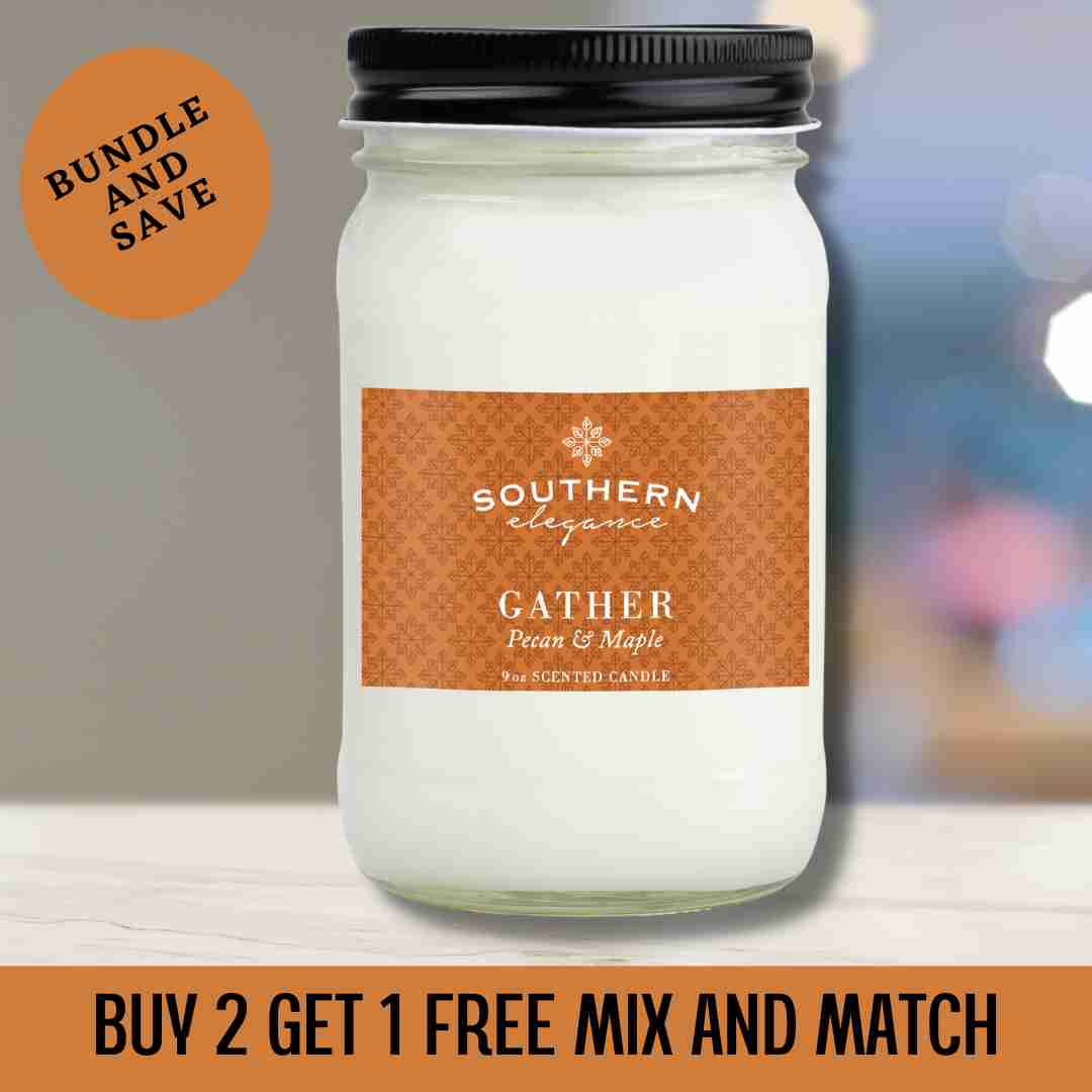 Signature Scents Collection: 16 oz Mason Jar Candle - Southern Elegance